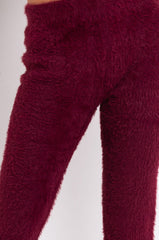 CRAZY COMFY COOL FUZZY CASUAL JOGGER BURGUNDY