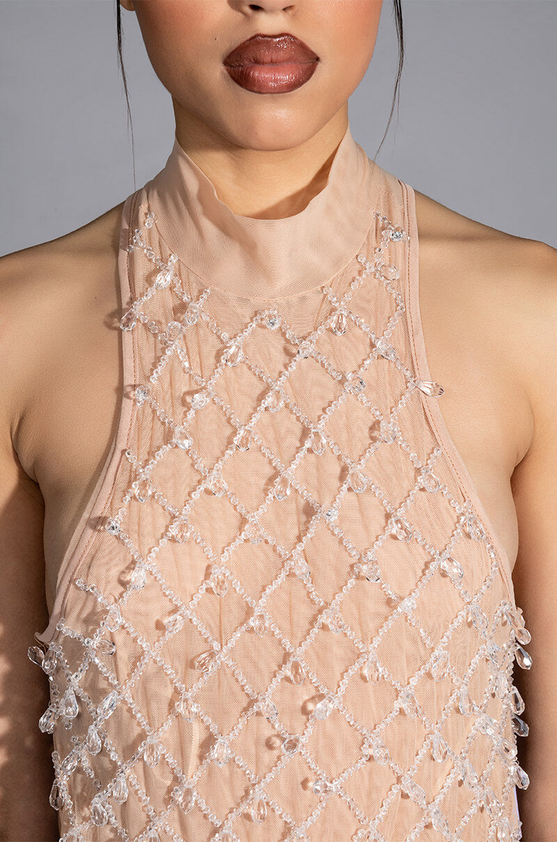 DATE NIGHT BEADED CROP TOP