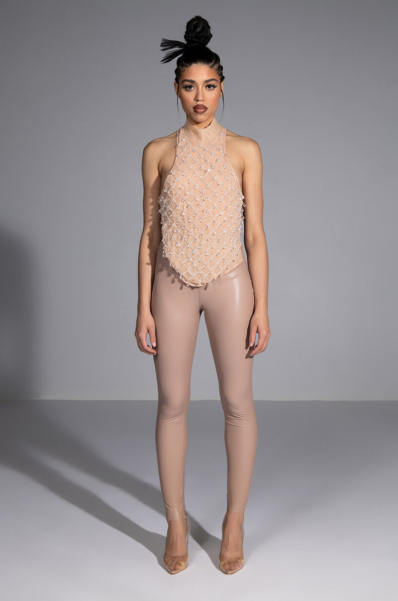DATE NIGHT BEADED CROP TOP